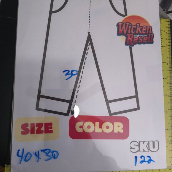 Authentics Signature by Levi Jeans Mens 40x30 Blue Denim Straight Classic Casual - Picture 11 of 11